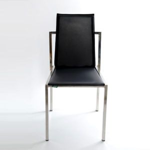 Chaise Étoile Tapissée Inox