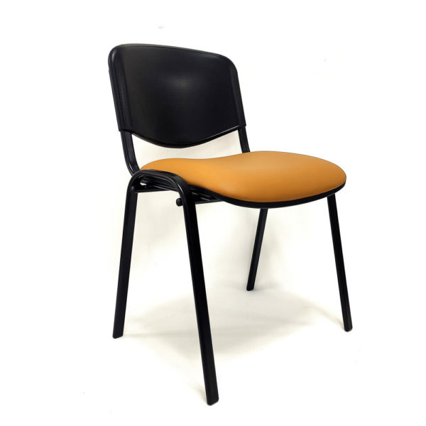 Chaise visiteur smile avec assise orangé