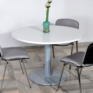 Table de Réunion piètement central Metal